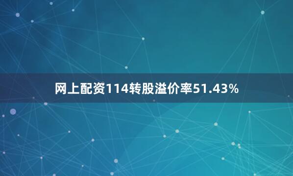 网上配资114转股溢价率51.43%